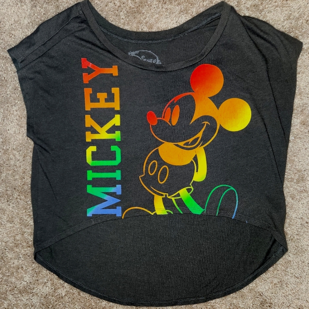 Rainbow Mickey Crop Top Size Medium